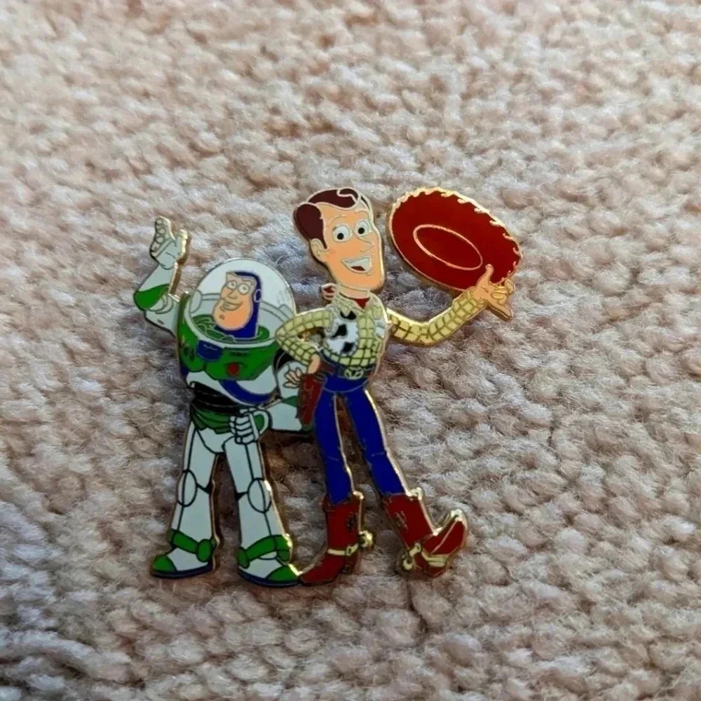 Disney Toy Story Woody And Buzz Lightyear Pin Waving 2008‎ A316